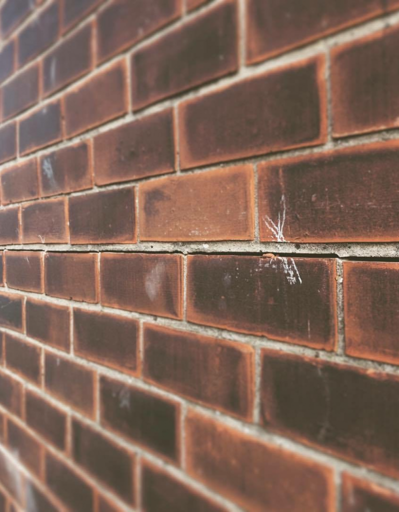 completed wall after wall ties have been inserted